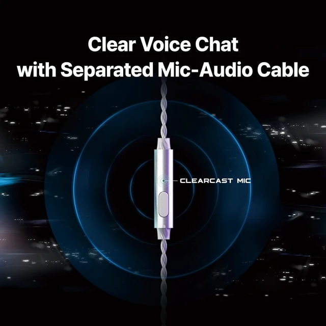 Alt view image 7 of 7 - ARES Clear Gaming Earbuds with Mic for PS5 PC FPS USB-C MMCX IEMs for Gaming, Tuned for FPS Games, Compatible with PS5, XBox, Nintendo Switch, PC, Phone and More