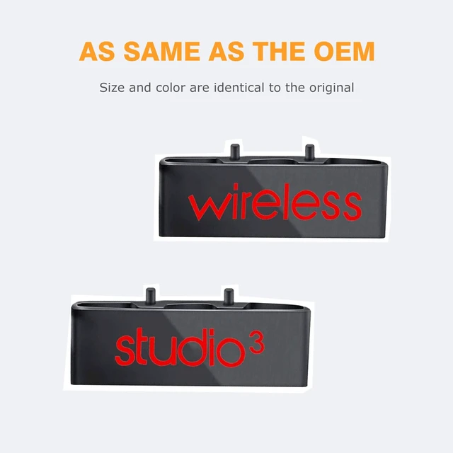 Alt view image 2 of 6 - Studio 3 Replacement Parts as Same as the OEM Accessories Hinge Durable Repait Kit Compatible with Beats Studio3 (A1914), Studio2 Wired/Wireless, Studio Pro (A2924) Headphones (Defiant Black-Red)