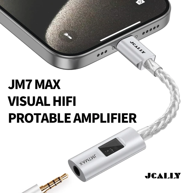 Alt view image 4 of 7 - USB C DAC CX31993+SGM8262 HiFi 32bit/384kHz Audio Adapter USB C to 3.5mm with Headphone Ampifier, Silver-Plated Copper CNC Aluminum Body IEM DAC Dongle for Android iPhone PC Mac