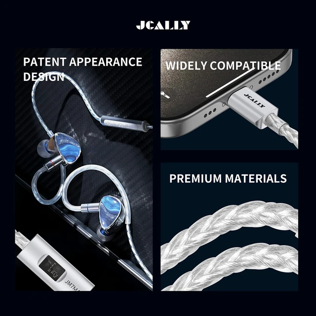 Alt view image 7 of 7 - USB C DAC CX31993+SGM8262 HiFi 32bit/384kHz Audio Adapter USB C to 3.5mm with Headphone Ampifier, Silver-Plated Copper CNC Aluminum Body IEM DAC Dongle for Android iPhone PC Mac