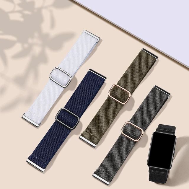 Alt view image 3 of 7 - 5 Pack Stretchy Nylon Compatible with Samsung Galaxy Fit 3 Watch Band, Adjustable Wristbands Sport Strap Loop for Galaxy Fit 3 SM-R390 Smartwatch Accessories - Soft, Lightweight, Elastic
