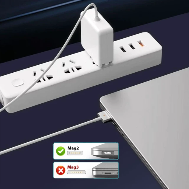 Alt view image 4 of 7 - Mac Book Air Charger 45W Magnetic Mag2 T-Tip AdapterApplicable 2012-2017 Compatible with Mac Book Air 11 inch & 13 inch Models A1466 A1465 A1436 A1435(NOT for 2018-2026)