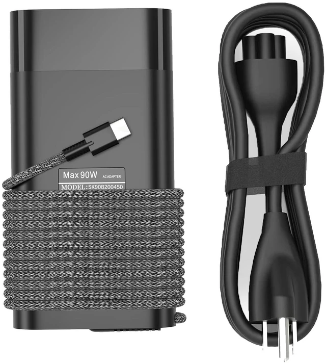 Main image of NEW Slim 90W USB C Laptop Charger Replacement HP Spectre x360 HP 904144-850 904082-003 adp-90fe 2ln85aa USB-c Power Adapter Type C AC Adapter Power Supply Cord