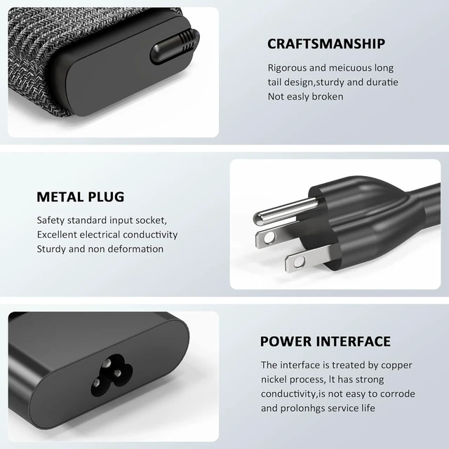 Alt view image 4 of 7 - NEW Slim 90W USB C Laptop Charger Replacement HP Spectre x360 HP 904144-850 904082-003 adp-90fe 2ln85aa USB-c Power Adapter Type C AC Adapter Power Supply Cord