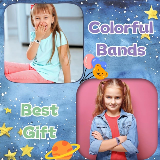 Alt view image 7 of 7 - Elastic Bands Compatible with Garmin Vivofit Jr 3 Bands Colorful Nylon Stretchy Straps with Protective Case Adjustable Replacement Bands Accessories