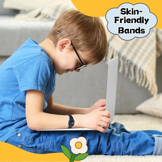 Alt view image 3 of 7 - Elastic Bands Compatible with Garmin Vivofit Jr 3 Bands Colorful Nylon Stretchy Straps with Protective Case Adjustable Replacement Bands Accessories