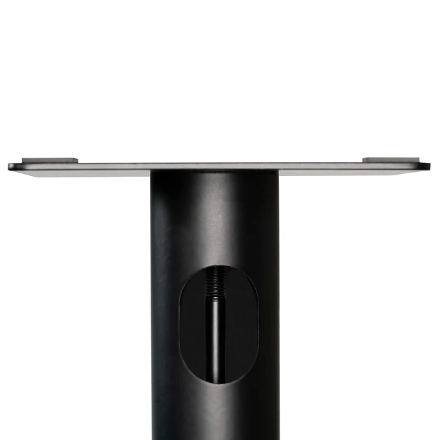 Alt view image 7 of 7 - Floor Speaker Stands for Surround Sound and Bookshelf Speakers with Solid Construction, Adjustable Floor Spikes, Rubber Isolation Feet, Cable Management, Square Base - Matte Black/Pair (SS05S)