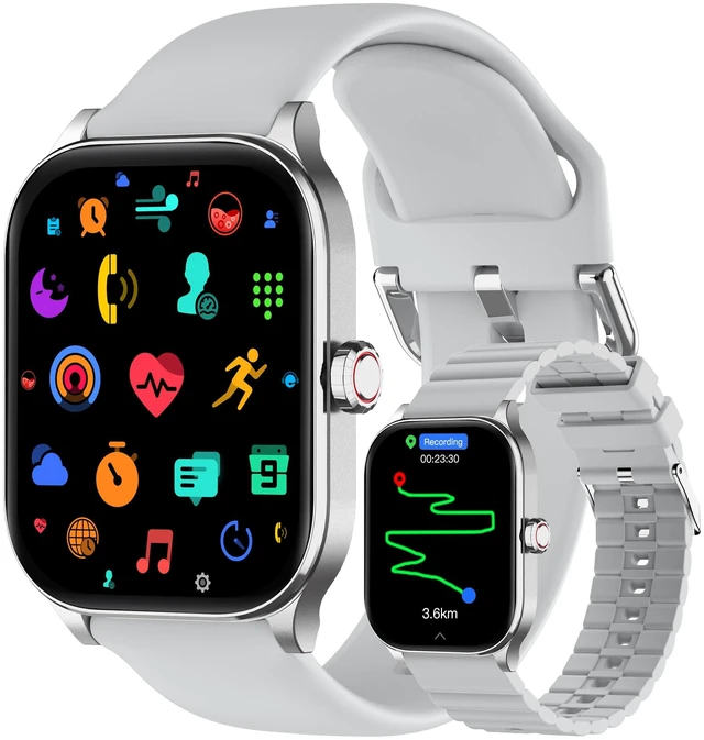 Main image of Smart Watch for Men Women Built-in GPS with AI (Answer/Make Call), 1.96" HD Display, IP68 Waterproof, Bluetooth Calls, 100+ Sport Modes, 24/7 Health Monitor, Fitness Tracker for Android iPhone