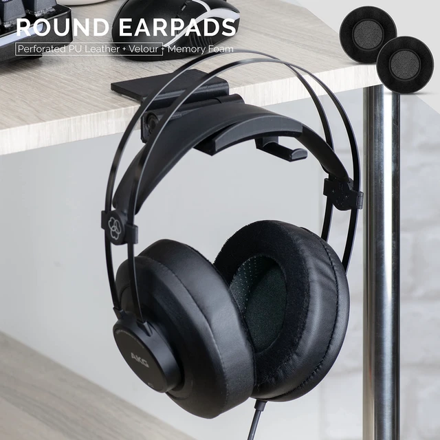 Alt view image 6 of 7 - Round Memory Foam Earpads - Suitable Many Large Headphones - SteelSeries, HD668B, ATH, AKG K553, HifiMan, ATH, Philips, Fostex, Sony Ear Pad & More (Hybrid)