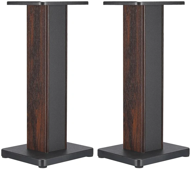 Main image of Wood Grain Speaker Stands 1 Pair 23.6 Inch (60cm) Universal Speaker Stand Hollowed Stands Enhanced Audio Listening for Home Theaters Cinema