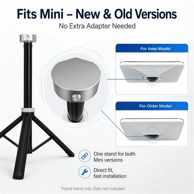 Alt view image 2 of 7 - Starlink Mini Tripod Mount, Aluminum Antenna Stand with Universal Compatibility for New & Old Models, Tool-Free Windproof Stable Mount for Camping RV Van Life Outdoor Use