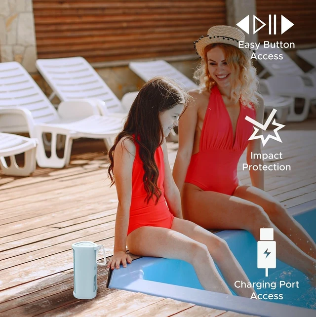 Alt view image 7 of 7 - Heavy Duty Protective Carrying Case for Sonos Roam 2 Blue Compatible with Sonos Roam, Roam 2 & Roam SL Includes Bluetooth Button Protect Your Wireless Speaker Cover / Sleeve
