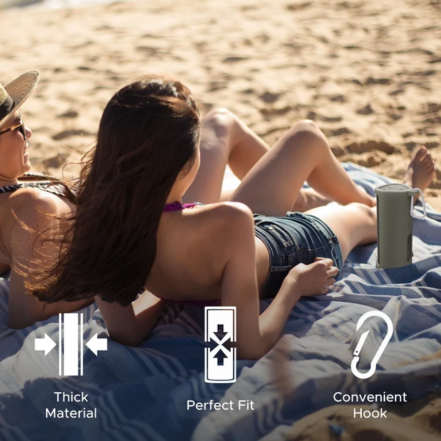 Alt view image 3 of 7 - Heavy Duty Protective Carrying Case for Sonos Roam 2 Green Compatible with Sonos Roam, Roam 2 & Roam SL Includes Bluetooth Button Protect Your Wireless Speaker Cover / Sleeve