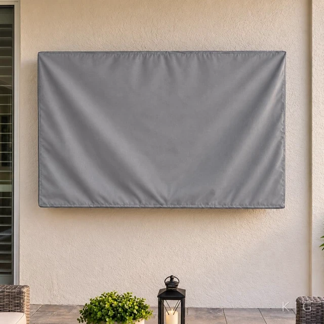 Alt view image 4 of 7 - Outdoor TV Cover - Heavy Duty, Water Resistant Protector for Flat Screen TVs with Remote Pocket - Fits 65-70 Inch TV