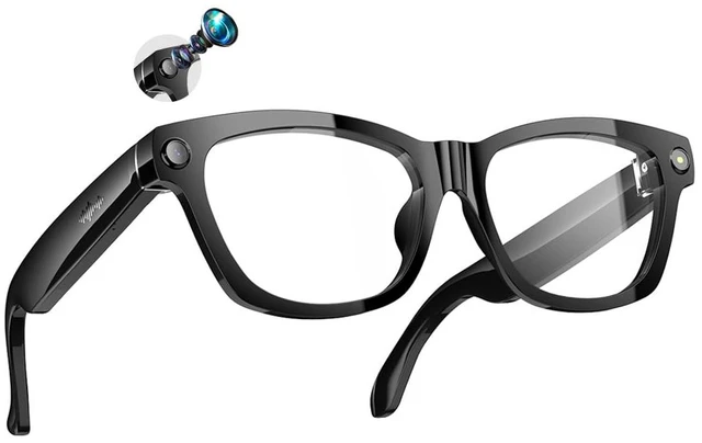 Main image of BV100 AI Smart Glasses 8MP Camera 45.7g Transparent Lens Real-Time Translation Auto On/Off Wear Detection 45.7g Ultra-Light 8MP Camera & Share Splash-Proof