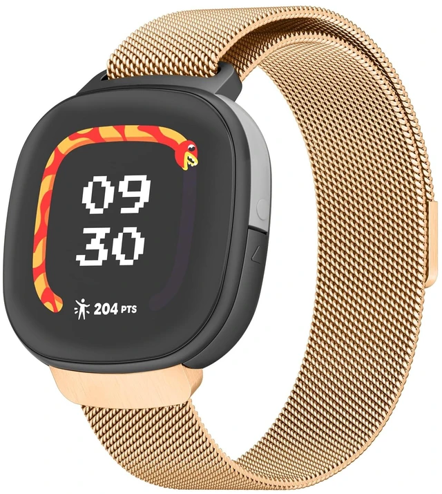 Main image of Metal Bands Compatible with Google Fitbit Ace LTE, Stainless Steel Mesh Breathable Wristband Strap with Adjustable Magnet Lock