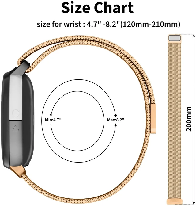 Alt view image 4 of 7 - Metal Bands Compatible with Google Fitbit Ace LTE, Stainless Steel Mesh Breathable Wristband Strap with Adjustable Magnet Lock