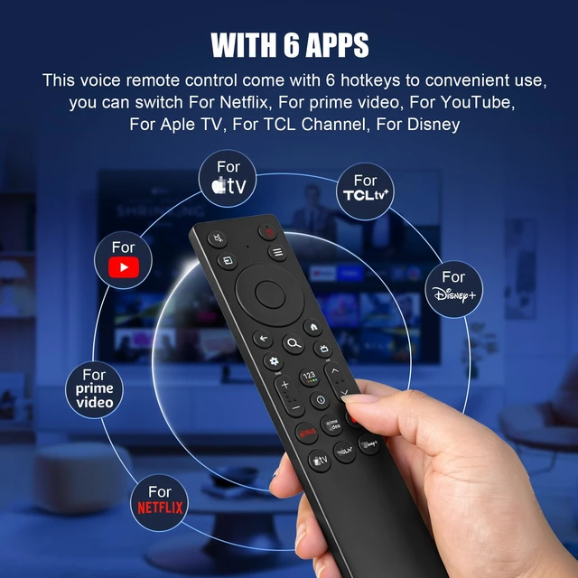 Alt view image 3 of 7 - (2 Pack) RC923A Remote Control Replacement for TCL Google TV Remote Control,Compatible with TCL QD-Mini LED 4K UHD 50/55/65/75/85 QM5K,QM6K,QM7K Google Smart TV Series and More (No Voice Control)