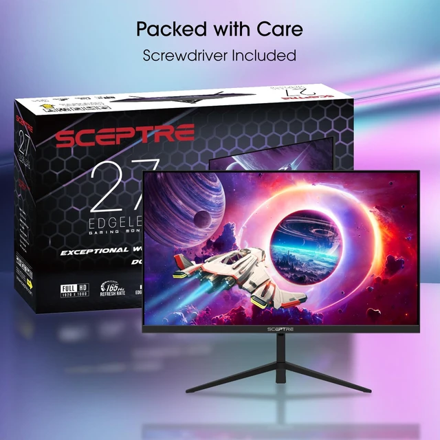 Alt view image 3 of 7 - 27-inch Gaming Monitor 165Hz 144Hz 1ms AMD FreeSync Premium HDMI DisplayPort Build-in Speakers, 99% sRGB Machine Black 2025 (E275B-FWD168 Series)