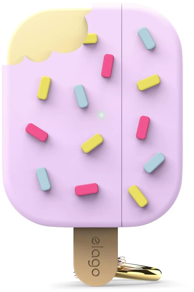 Main image of Ice Cream Case for AirPods Pro 3 Carabiner Included, Supports Wireless Charging, Full Protection (Blueberry)