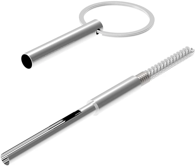 Main image of Headphone Plug Extraction Tool with Key Ring and Cleaning Brush - Remove Broken Headphone Plug from Headphone Jack of Mobile Devices