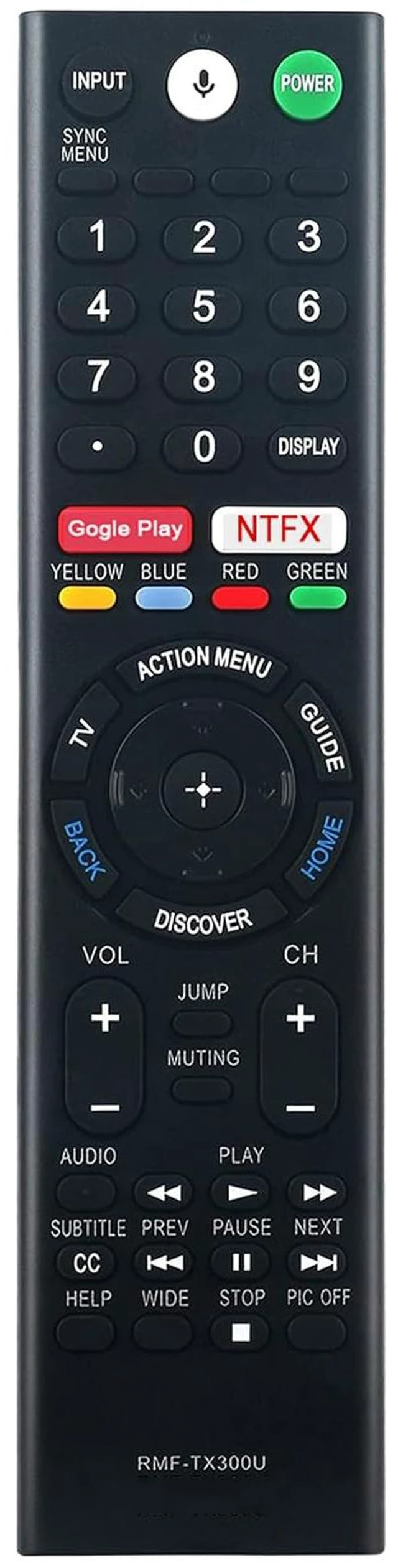 Main image of Replaced Voice Remote fit for Sony Smart TV XBR-43X800D XBR-43X800E XBR-49X800D XBR-49X900E XBR-55X850D XBR-55X850DS XBR-55X850S XBR-55X900E XBR-55X930D XBR-55X930E XBR-65X850D XBR-65X900E