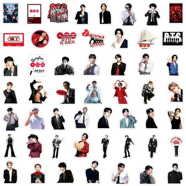 Alt view image 3 of 7 - Cartoon Stickers for Kids,Vinyl Waterproof Decal for Water Bottle Laptop Toy Sticker for DIY Decorate Bumper Phone Hard Hat Kids Teens Gifts (50pcs-BTS)
