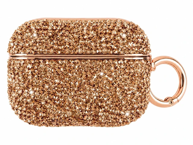 Main image of for Glitter AirPods Pro 3 Case 2025 Cute Bling Hard Air Pods Pro 3 Case (Model A2700/A2931) with Keychain Sparkly Rhinestone iPods Pro 3 Cases for Women Girl(Champagne)