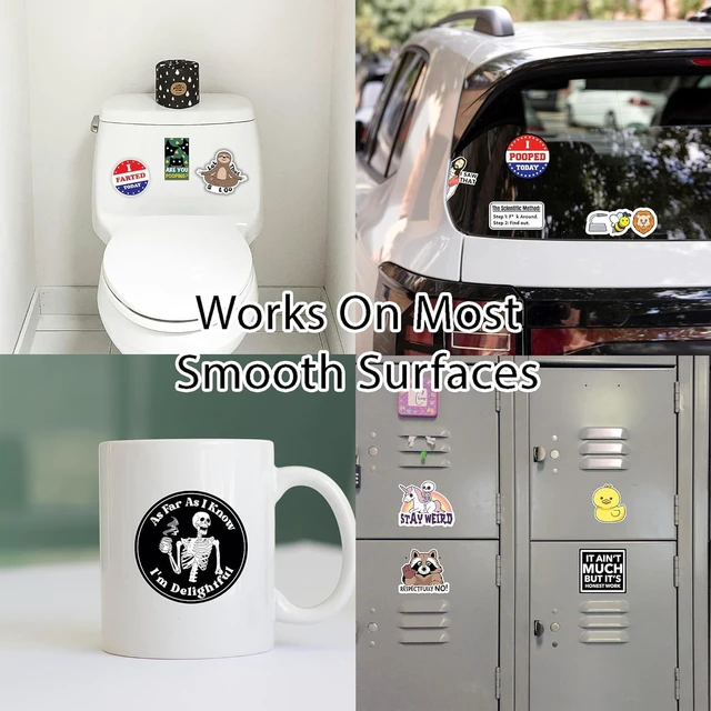 Alt view image 7 of 7 - 203 Pcs Funny Stickers for Adults Quote Water Bottles Stickers Pack Waterproof Cool Accesory for Laptop, Bumper, Phone, Hard Hats, Wall, Window Decals Decors