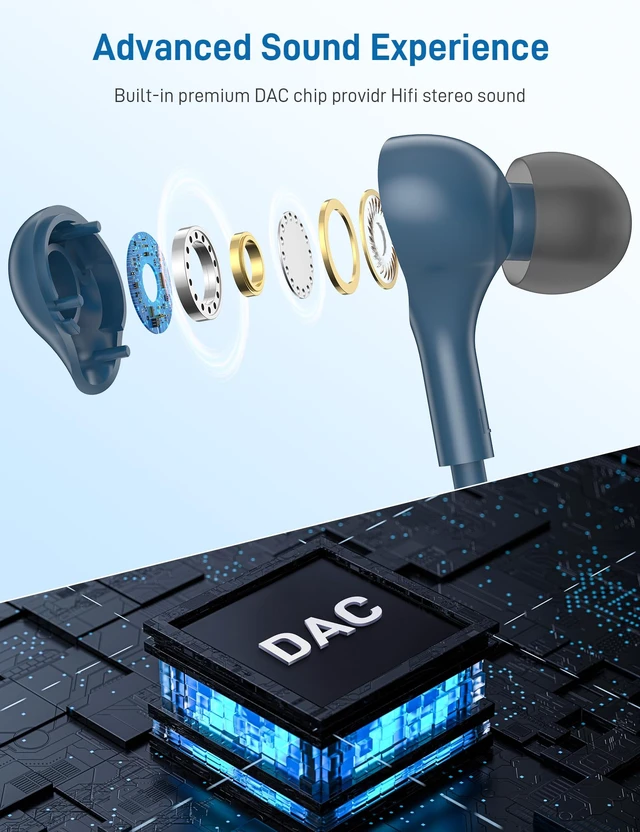 Alt view image 3 of 7 - USB C Headphones for Apple/iPhone Duo 18 17 16 15 Wired Earbuds with Case Soft Small in Ear Buds HiFi Type C USBC Earphones Corded Wire with Microphone Volume Control for Samsung S26 S25/Pixel 11 10