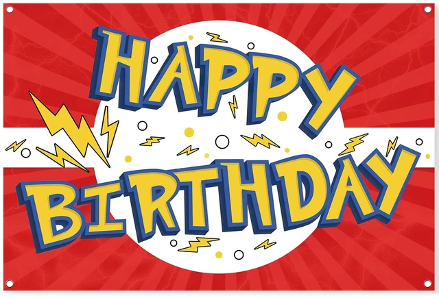 Main image of Red White Yellow Cartoon Birthday Party Backdrop-7x5ft Photography Party Banner for Baby Shower Boy Girl Birthday Party Home Decor