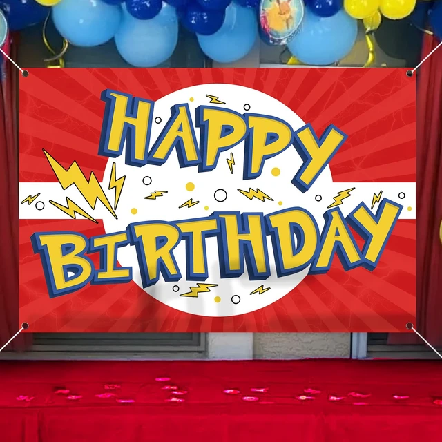 Alt view image 4 of 7 - Red White Yellow Cartoon Birthday Party Backdrop-6x4ft Photography Party Banner for Baby Shower Boy Girl Birthday Party Home Decor