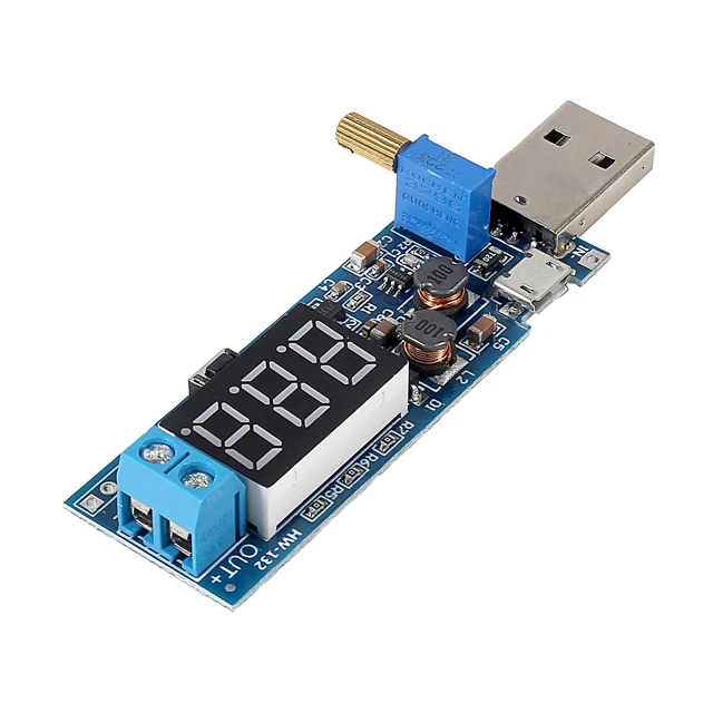 Alt view image 6 of 7 - 5pcs USB Buck Boost Converter 3.5V-12V to 1.2V-24V DC-DC Adjustable Step Up Step Down Power Supply Module Voltage Regulator 5V to 3.3V 9V 12V 18V 24V