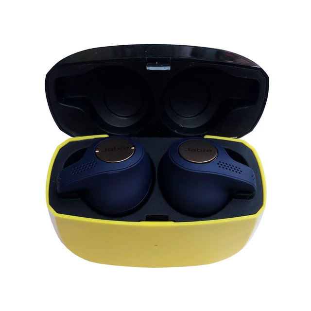 Alt view image 7 of 7 - Charging Case for Jabra Elite 65t/Active 65t Earbuds (Yellow) 500mAh Portable Charger Case Dock Cradle for Jabra Elite 65t