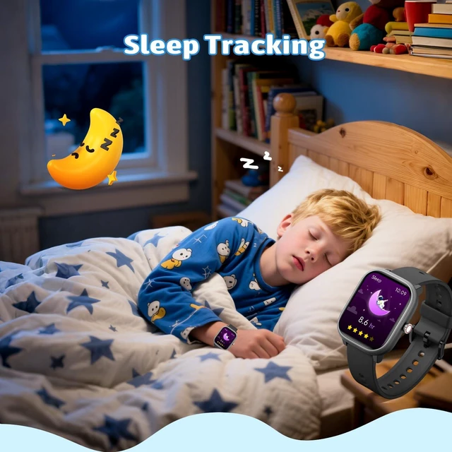 Alt view image 6 of 7 - Smart Watch for Kids Girls Boys No APP/Phone Needed, 1.8" IP68 Waterproof Sport Kids Watch Pedometer, Heart Rate, Sleep Monitor, Step Counter, 12 Puzzle Games for Girls Boys Teens 6-16
