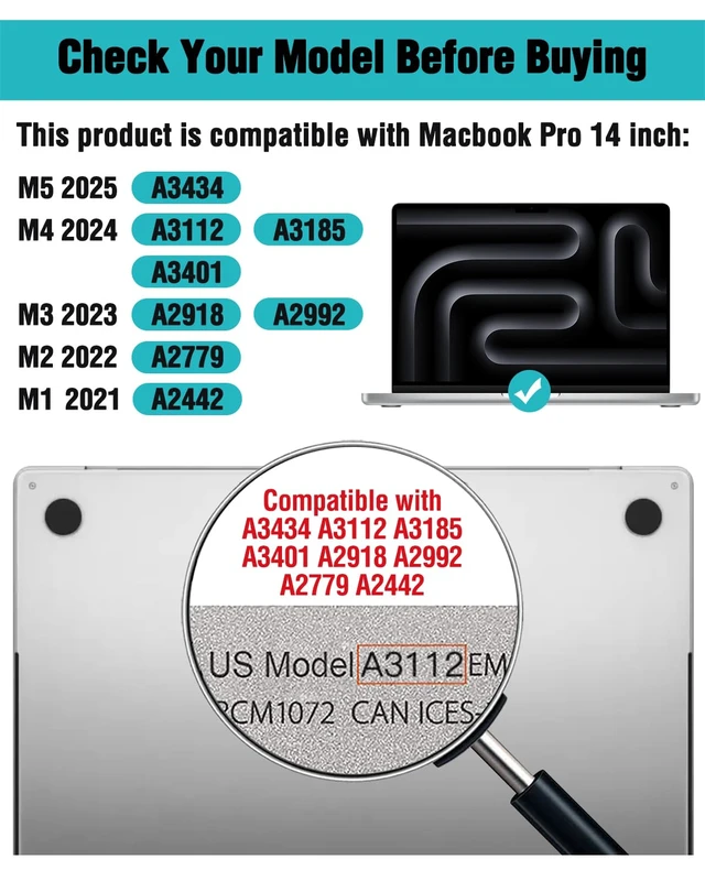 Alt view image 6 of 7 - Magnetic Anti Blue Light Screen Protector Compatible with MacBook Pro 14 inch (2025-2021, M5 M4 M3 M2 M1), Bubble-Free Install, Removable & Reusable Anti Glare Matte Laptop Screen Shield