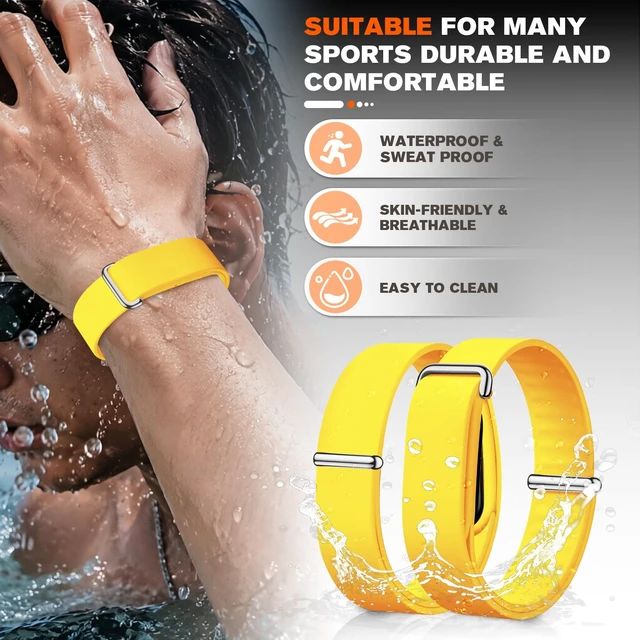 Alt view image 2 of 7 - Silicone Bands Compatible with Google Fitbit Air Breathable Adjustable,Fitness Tracker Replacement Strap,for strength training, leisure and sports Men Women