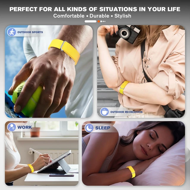 Alt view image 7 of 7 - Silicone Bands Compatible with Google Fitbit Air Breathable Adjustable,Fitness Tracker Replacement Strap,for strength training, leisure and sports Men Women