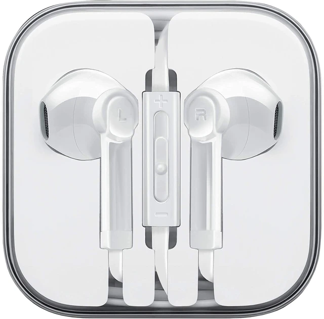Alt view image 2 of 7 - ARC Wired Earbuds in-Ear Headphones, Earphones with Microphone, Slide Volume Control Noise Isolation Ear Buds Ear Tips, 3.5mm Jack for iPhone, iPad, Samsung, Computer, Laptop, Gaming, Sports - White