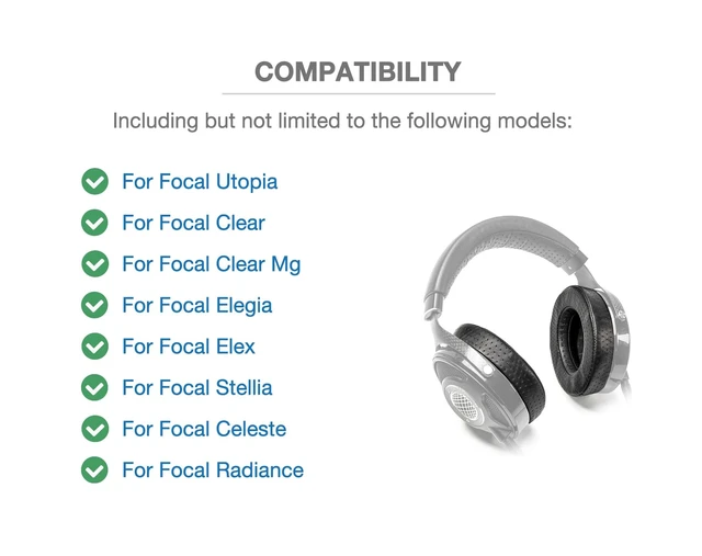 Alt view image 3 of 7 - Lambskin Ear Pads for Focal Clear, Utopia, Elex, Stellia, Elegia For Focal Clear, Utopia, Elex, Stellia, Elegia, Celestee, Radiance, Memory Foam