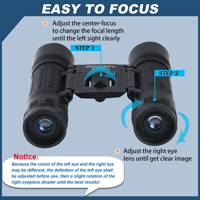 Alt view image 6 of 7 - 12x25 Mini Binoculars, Portable Compact Binoculars for Adults Kids Compact Binoculars, Suitable for Bird Watching, Hunting, Travel, Sporting Events and Theater