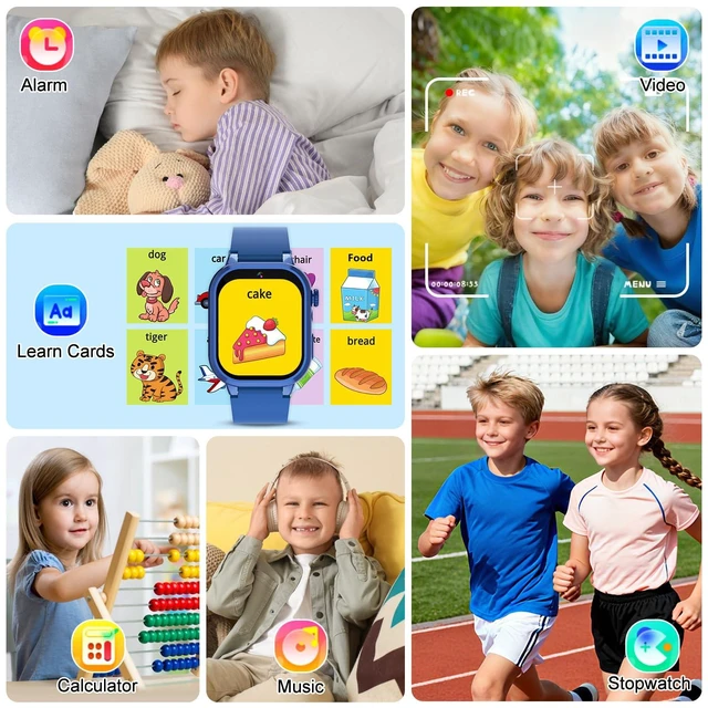 Alt view image 7 of 7 - Smart Watch for Kids with 39 Games, Built-in Camera, Video Recorder, Alarm, Calculator, Pedometer & Various Wallpapers Toys for Ages 4-12 Years Old Birthday