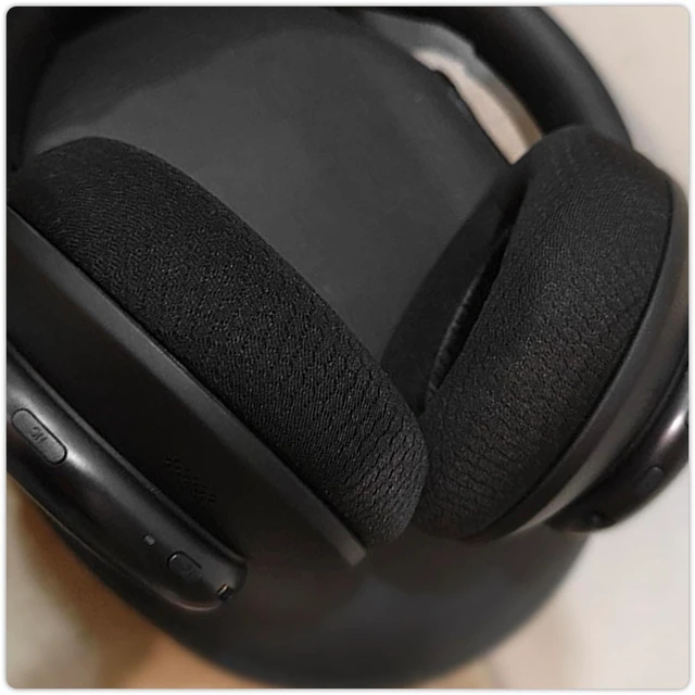 Alt view image 7 of 7 - Replacement Ear Pads for Anker Soundcore Life Q30-Matte Black Mesh Fabric Earpads for Soundcore by Anker Q30/Q30i/Q35 Noise Cancelling Headphones, Ear Cushions Ear Covers Repair Parts