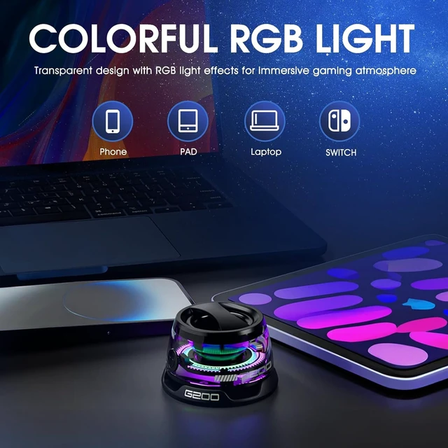 Alt view image 7 of 7 - G200 2-Pack Black Mini Magnetic Bluetooth Speaker with Kickstand IPX4 Waterproof, Full-Range Stereo Sound, TWS Pairing, RGB Lights, Grad Gift, Travel, Cycling, Hiking, Golf, Gym Yoga, Beach