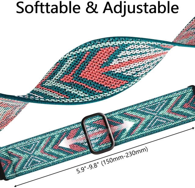 Alt view image 3 of 7 - 5 Pack Bands Compatible with Fitbit Versa 2 Bands for women/Versa Lite/SE, Soft Adjustable Nylon Braided Sport Solo Loop Smartwatch Band for Fitbit Versa2/Lite/SE Women Men
