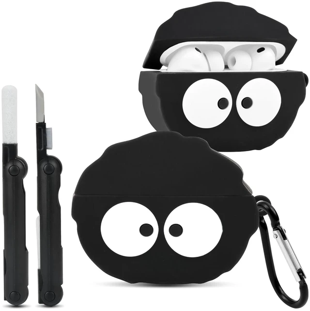 Main image of for AirPods Pro 3 Case Cute, Silicone Anime Design, Black with Cleaner kit, Case for AirPods Pro 3rd Generation, Funny 3D Cartoon Case Cover for AirPod Pro3 for Women Men Girls Boys