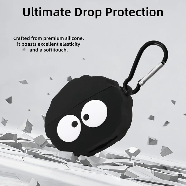Alt view image 4 of 7 - for AirPods Pro 3 Case Cute, Silicone Anime Design, Black with Cleaner kit, Case for AirPods Pro 3rd Generation, Funny 3D Cartoon Case Cover for AirPod Pro3 for Women Men Girls Boys