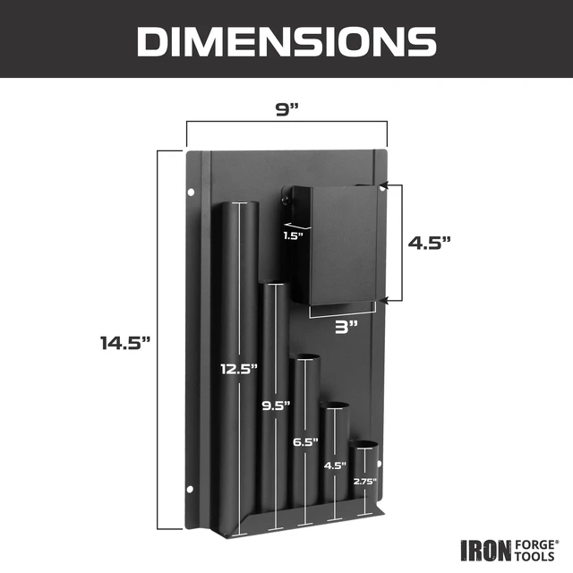 Alt view image 2 of 7 - Zip Tie Holder, Cable Tie Organizer for Trailer Storage Black Powder Coated Steel, Wall Mounted, Includes Mounting Hardware, For Work Truck & Garage Organization