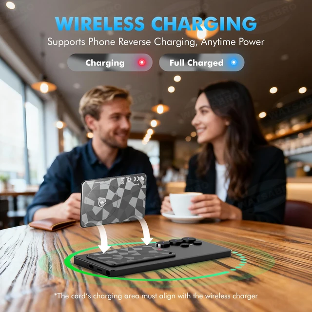 Alt view image 7 of 7 - Wallet Tracker Card for iOS & Android, 6-13 Year Battery Slim Bluetooth Smart Card, Credit Card Size Smart GPS for Wallet Passport, Works with Apple Find My & Google Find Hub, Wireless Charging (2)