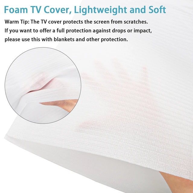 Alt view image 3 of 7 - 4 Pack Foam Flat Screen TV Cover for Moving, Fits Up to 36" H x 65" W TVs, TV Protective Cover Display Protector for Protection During Move, Packing, Storage, Home Renovation